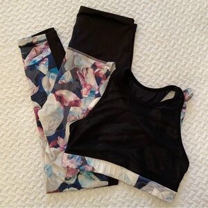 Everlast Black and Multicolor Women's Activewear Set